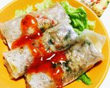 グリル焼き★エビと大葉の焼き春巻き♬作り方13写真