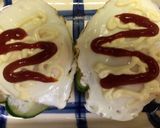 簡単な自家製の厚ハムモーニングバーガー作り方6写真