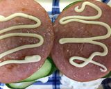 簡単な自家製の厚ハムモーニングバーガー作り方7写真