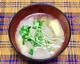 白カブと油揚げの味噌汁作り方9写真