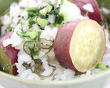 塩糀で炊く♪おかわり！さつまいもご飯作り方4写真