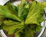 おつまみ☆セロリの葉っぱとポン酢のお浸し作り方1写真