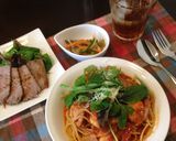 エビとホタテとベーコンのトマトパスタ♡作り方7写真