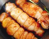 【作り置き】鶏もも肉の人参インゲン巻き作り方12写真