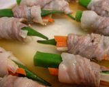 レンジで簡単♪オクラの豚バラ巻き作り方4写真