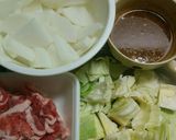 豚肉と大根キャベツの甘辛炒め作り方1写真