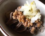 白菜の漬物と納豆の蕎麦作り方4写真