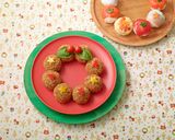 クリスマスリース☆焼きライスコロッケ作り方6写真