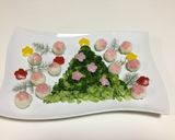 ハムの手まり寿司とツリー作り方5写真