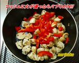 肉尻目に主役はパプマッシュれんそう炒め！作り方9写真