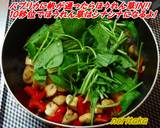 肉尻目に主役はパプマッシュれんそう炒め！作り方11写真