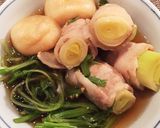 豚ネギロールのお鍋 醤油仕立て作り方9写真