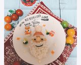 クリスマス サンタキャラ弁 サラダ作り方3写真