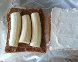 チョコクリームとバナナのサンドイッチ作り方2写真