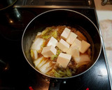 美味しい！白菜とお豆腐のすき煮風卵とじ作り方4写真