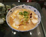 美味しい！白菜とお豆腐のすき煮風卵とじ作り方7写真