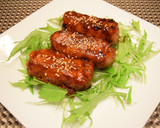 水切り不要！節約おかず☆肉巻き厚揚げ作り方9写真