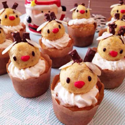 クリスマス☆*サンタカップケーキ*☆ by スズケンさんの嫁