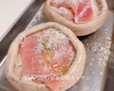 シイタケの生ハムパン粉焼き作り方3写真