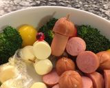 超絶簡単♡チーズとパスタで雪だるま作り方4写真