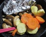 焼きチキンと野菜、人参ソース添え作り方8写真
