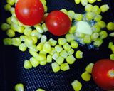 コーンとトマトのバター炒め作り方1写真