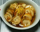 ぷち居酒屋 あんかけ白菜ささみロール作り方16写真