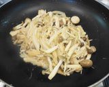 茸の醤油バター～和風パスタ～作り方5写真
