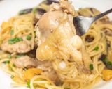 鶏もも肉と茄子のポン酢パスタ作り方10写真