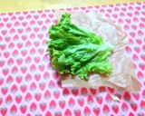 サラダ菜で緑の花束☆作り方3写真
