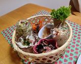 サラダ菜で緑の花束☆作り方5写真