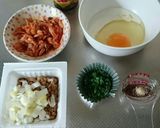 簡単 納豆キムチチャーハン♪作り方1写真