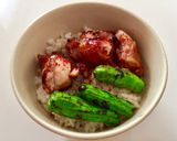 麺つゆで茹でて炒めて焼鳥風丼作り方5写真