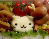 にゃんにゃんにゃんこ(キャラ弁)作り方1写真