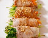 シンプル美味しい！豚巻き豆苗作り方4写真