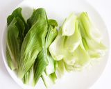 鶏がらスープの素だけ　チンゲン菜あんかけ作り方1写真