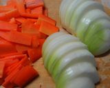 白菜 野菜のケチャップ味噌煮込みスープ♡作り方1写真