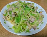 キャベツと豚肉でペペロンチーノ作り方12写真
