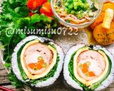 チキンロール大葉チーズおにぎらず(動画有作り方14写真