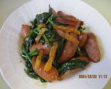 ほうれん草とウィンナーの甘炒め😋作り方3写真