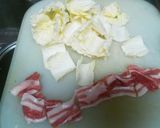 ロカボ朝食 豚バラと白菜のミルク鍋作り方1写真