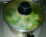 ロカボ朝食 豚バラと白菜のミルク鍋作り方3写真