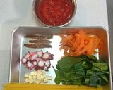 タコとアンチョビが絶妙！なトマトパスタ♪作り方1写真