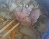 白菜ときのこ 挽き肉とメンマの中華スープ作り方7写真