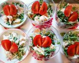＊ササミと豆苗の梅マヨカップサラダ＊作り方7写真