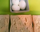 トースト ゆで卵とハムのチーズ焼き！作り方1写真
