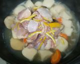 里芋と鶏もも肉の爽やか柚子煮作り方4写真