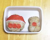 キャラ弁 アンパンマンサンタ作り方2写真