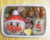 キャラ弁 アンパンマンサンタ作り方3写真