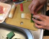 ちくわの明太きゅうり・大葉カニ棒巻作り方3写真